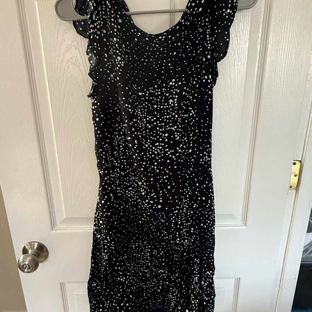 NWT Cupcakes & Cashmere Navy Blue and White Speckled Mini Dress | Size 6